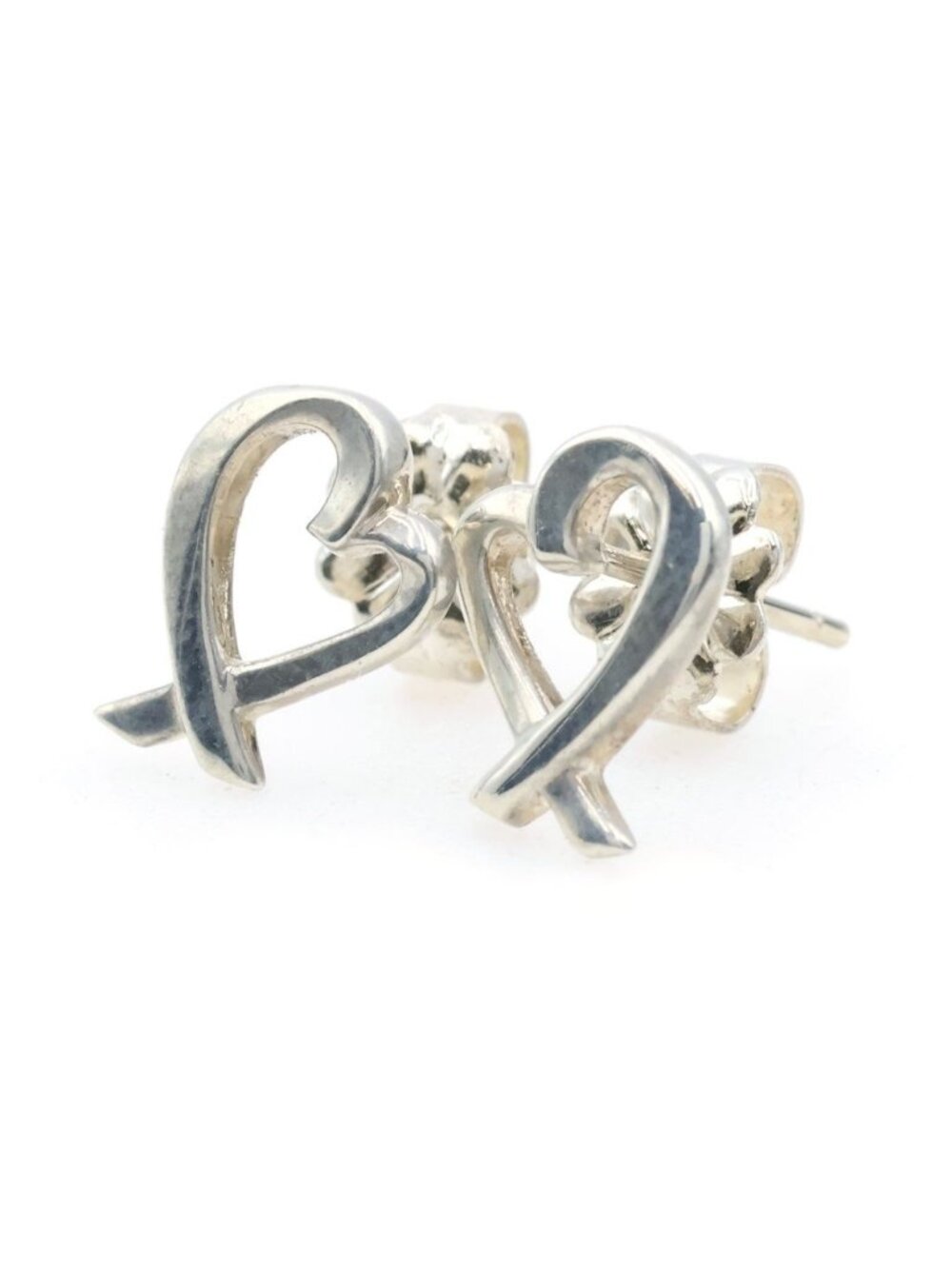 Tiffany & Co Paloma Picasso Loving Heart Earrings Silver